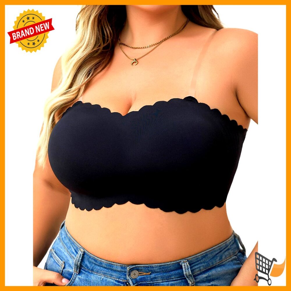 Strapless Push Up Bra Wireless Full Coverage Band… - image 1